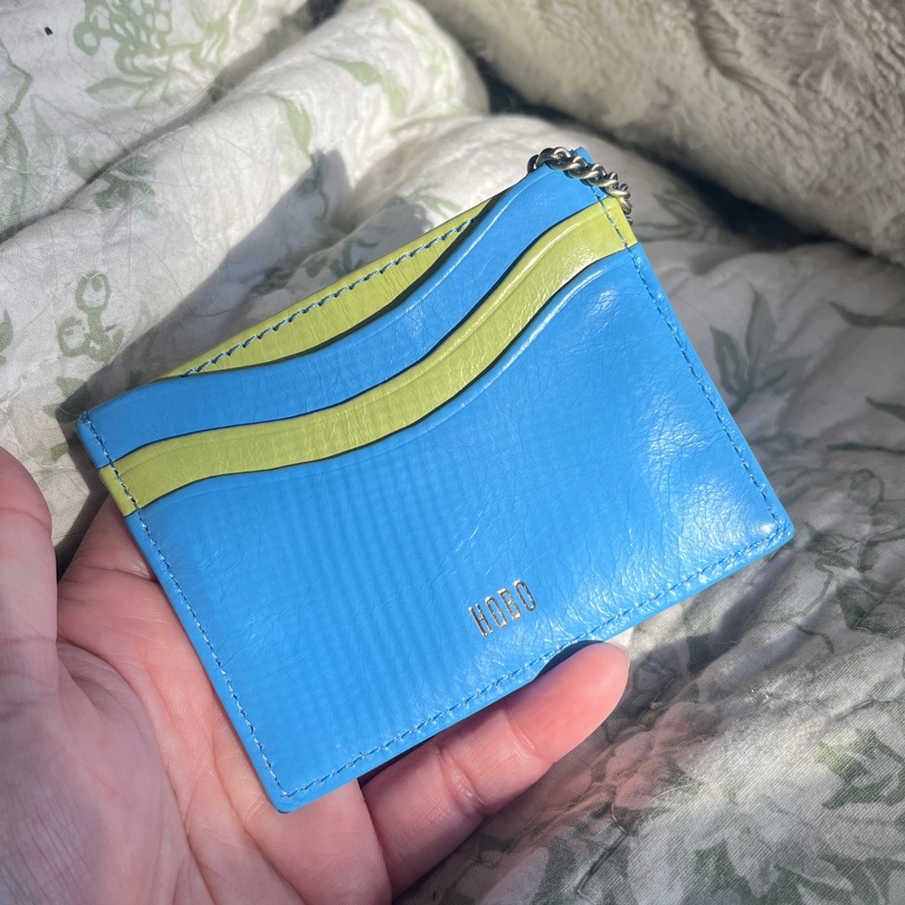 Hobo Green and Blue Leather Cardholder - Picture 4 of 4